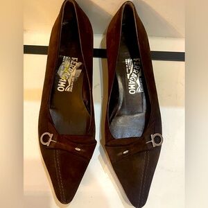 Salvatore Ferragamo shoes for woman brown suede